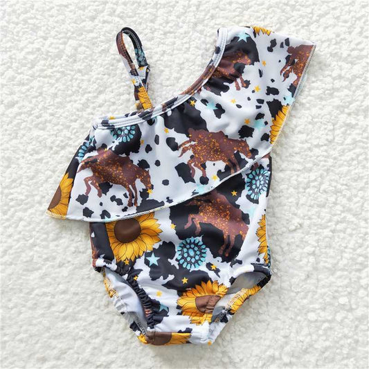 SUNFLOWER cow girls swimsuit bathing suit