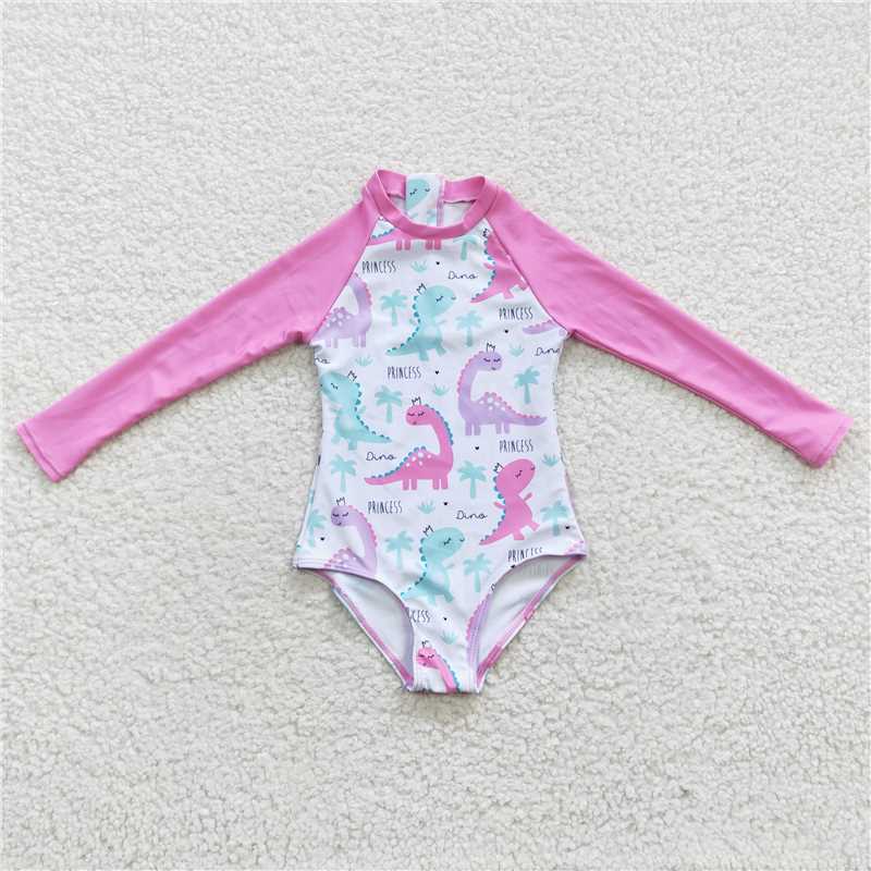 Dinosaur girls swimsuit summer bathing suit