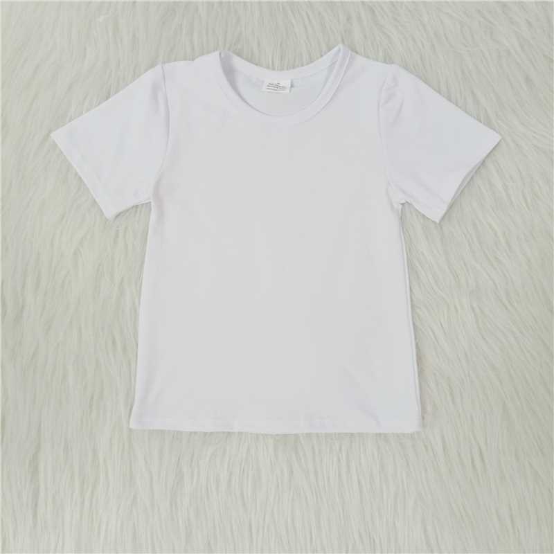 pure white boy short sleeve shirt cotton