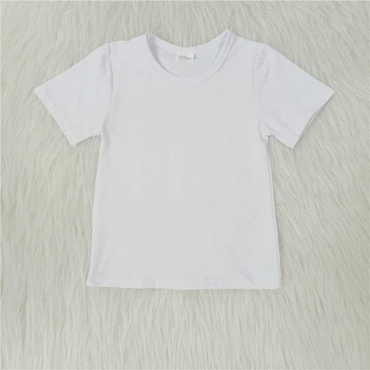 pure white boy short sleeve shirt cotton