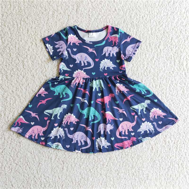 Dinosaur heart dress Valentine's Day Girls Dresses