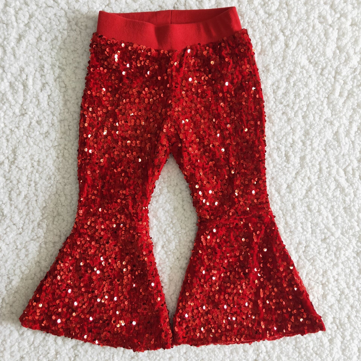 kids sequins bell pants girls trousers