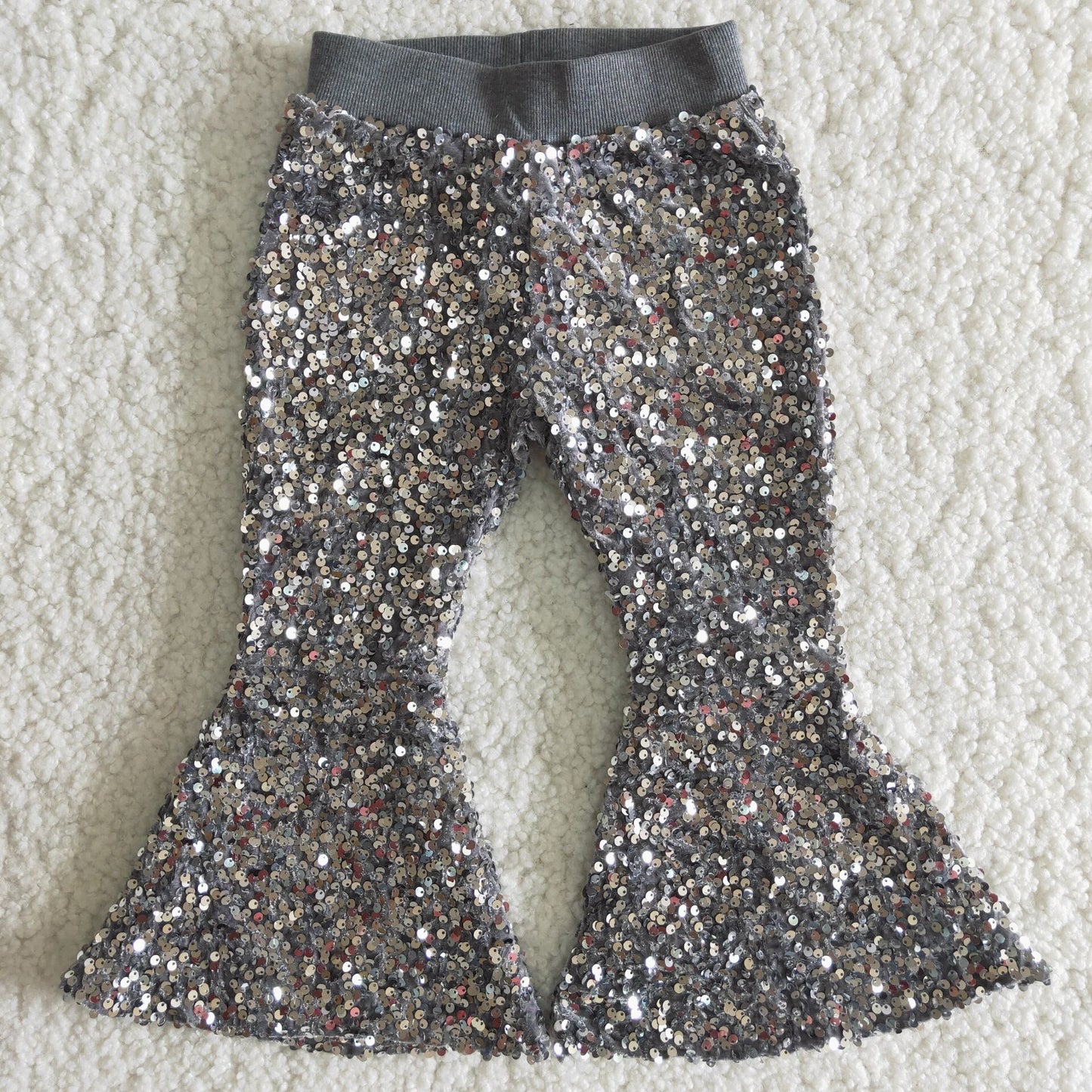 kids sequins bell pants girls trousers