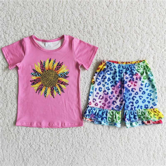 girls summer sets 2 pieces sunflower