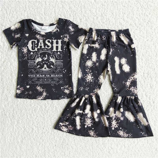 cash shirt bell girls sets kids clothes