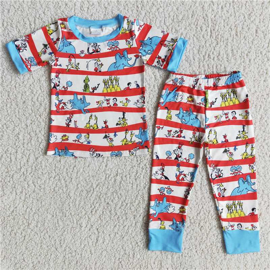 boys outfits dr,seuss pajamas kids clothes