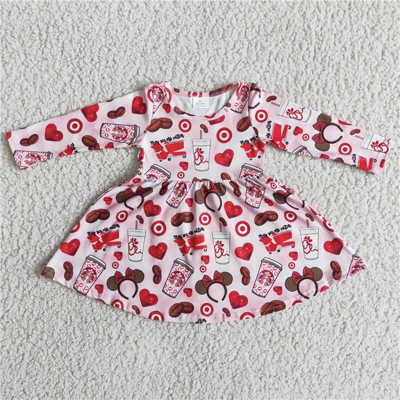 love heart skirt Valentine's Day Girls Dresses