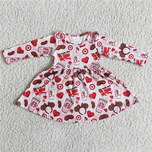 love heart skirt Valentine's Day Girls Dresses