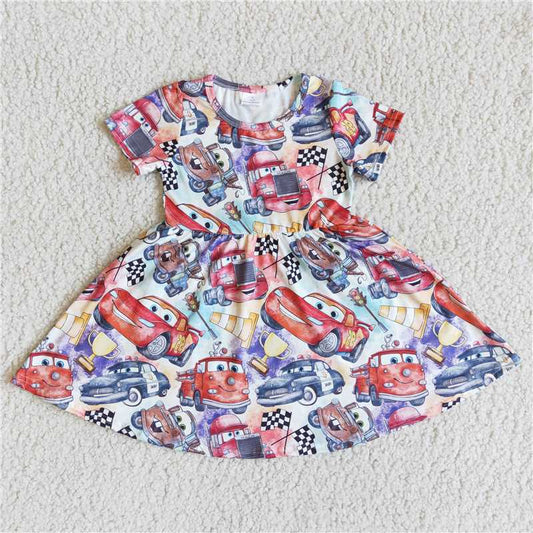 racing girls dress summer skirt