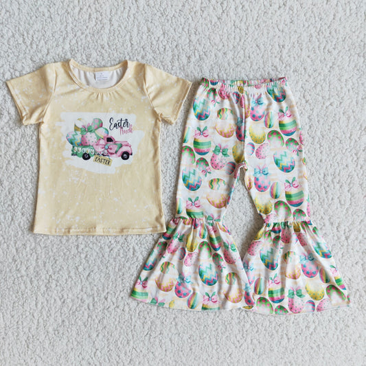 egg truck girls sets easter outfits kids clothes