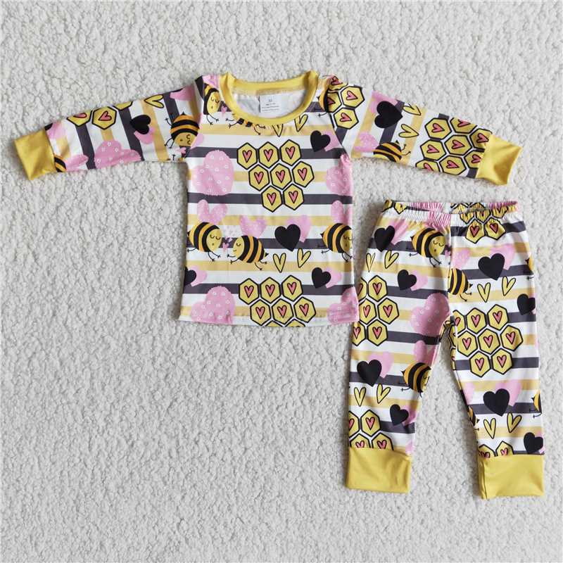 love bee Pajamas fall winter boys match girl outfits