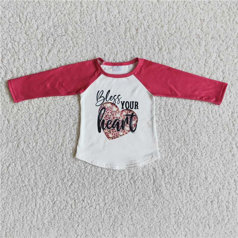 "bless your  heart" mom & me long sleeve t-shirt adult and kids top