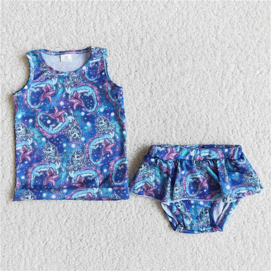 carton girls swimsuit summer sleeveless bathing suit