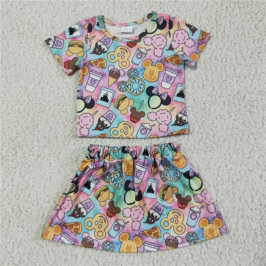 cartoon mouse girls sets dress suits