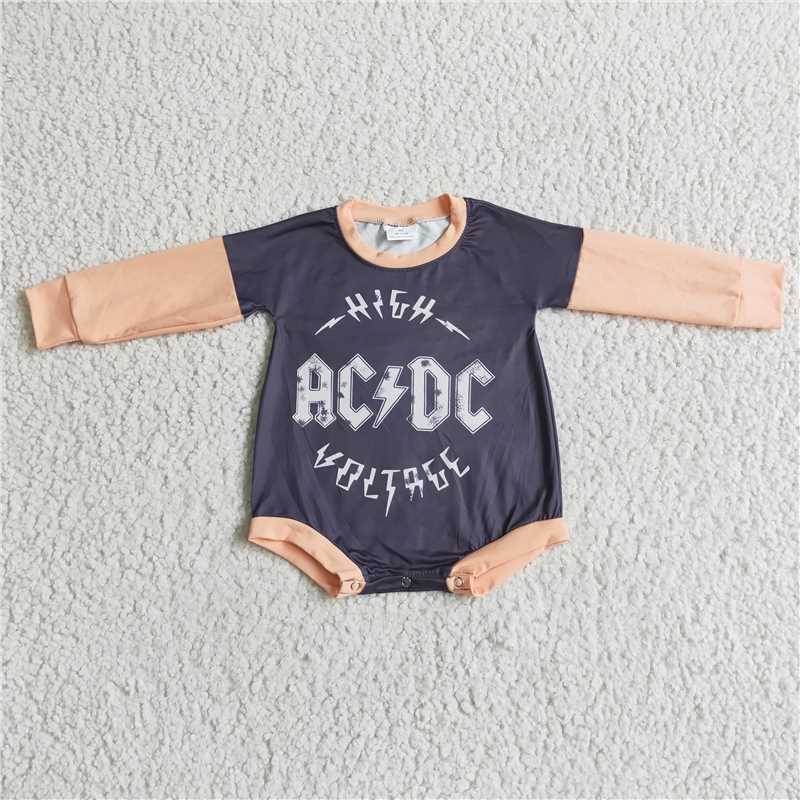 acdc bubble long sleeve baby romper