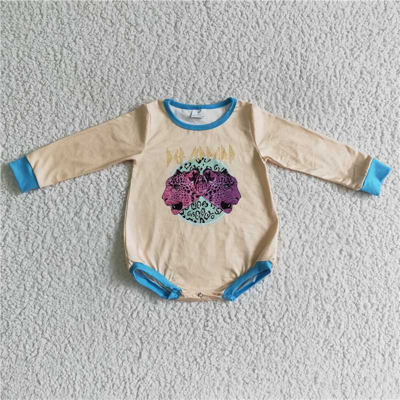 tiger bubble long sleeve baby romper