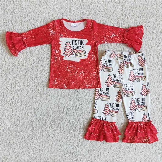 Christmas sets girls match boy outfits Christmas Tree Cookies kids clothes