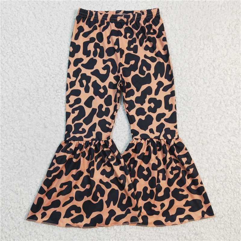 multi pattern bell pants milk silk girls trousers