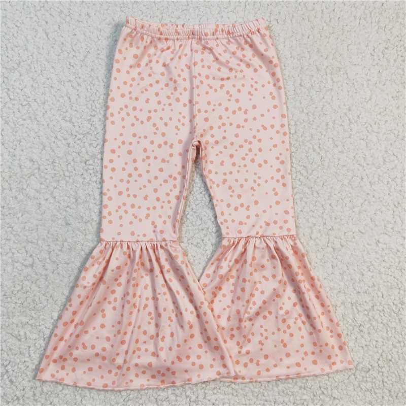 multi pattern bell pants milk silk girls trousers