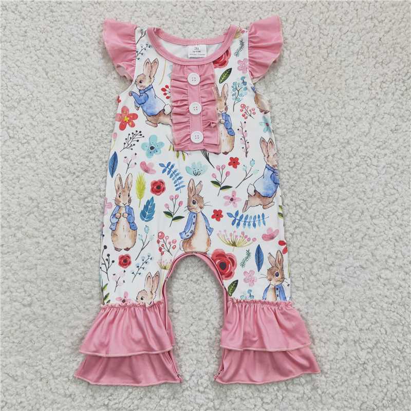 easter bunny girls jumpsuit baby rompers