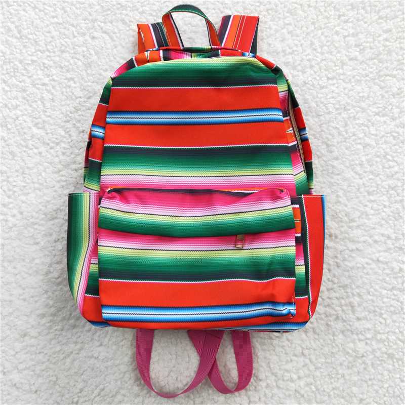 kids bags color stripes backpack