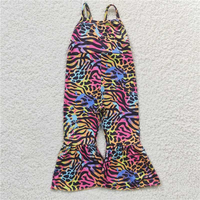 tiger print girls jumpsuits kids romper