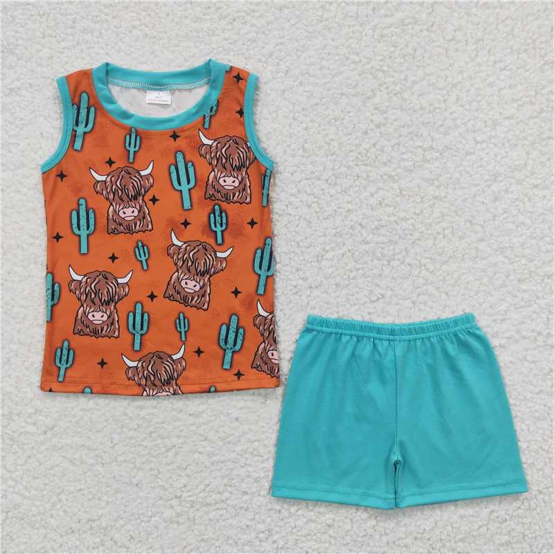 highland cow boys summer sets