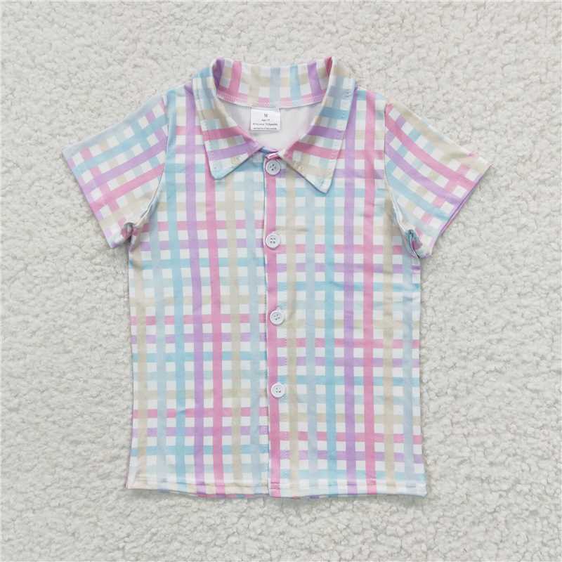 colored plaid boys shirt  match girls dress