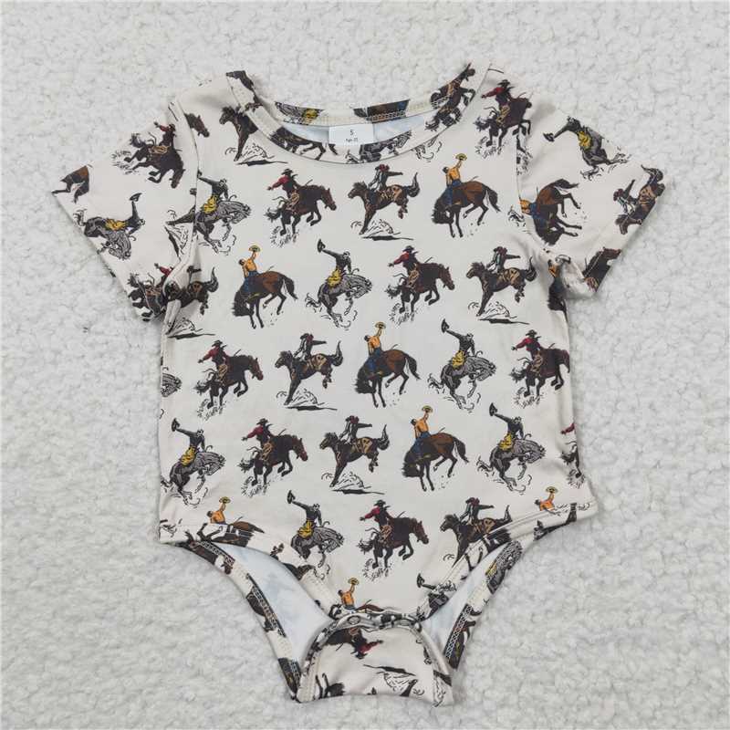 cowboy baby bubbles boys rompers