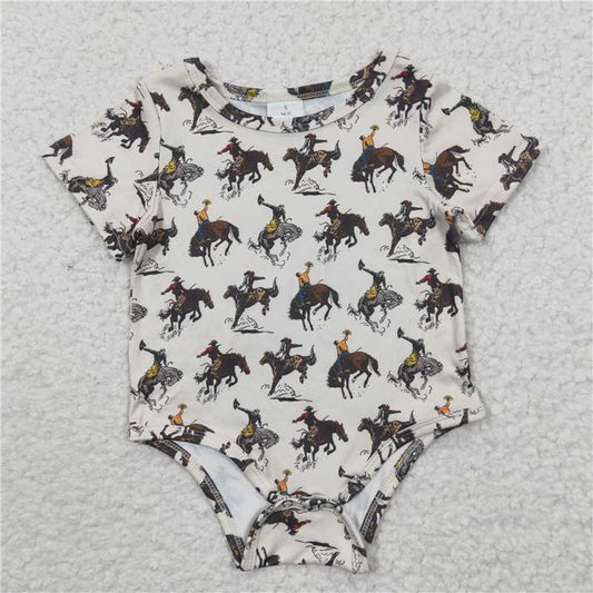 cowboy baby bubbles boys rompers