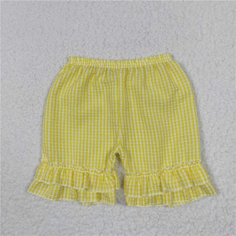 seersucker girls shorts summer kids clothes