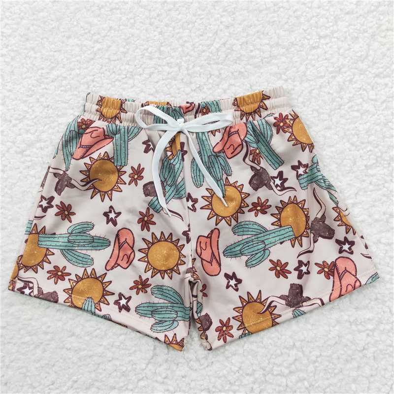 western girls swimsuit match boy trunks summer bathing suit