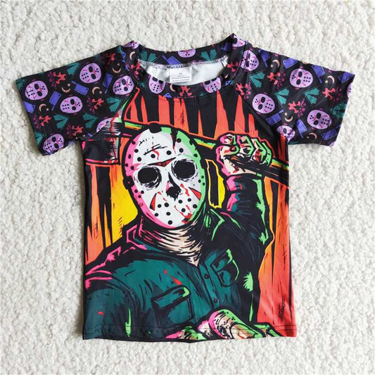 mask man boy short sleeve shirt