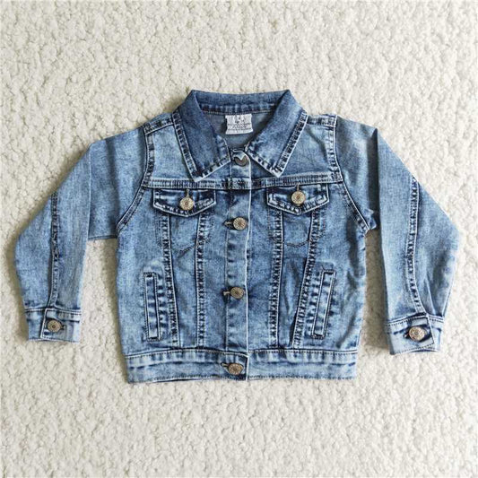 denim COATS girls jacket blue long sleeve