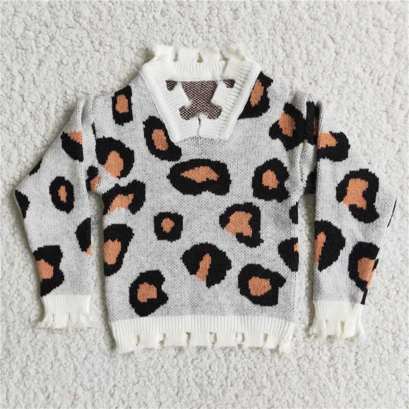 Leopard print LONG SLEEVE Sweater