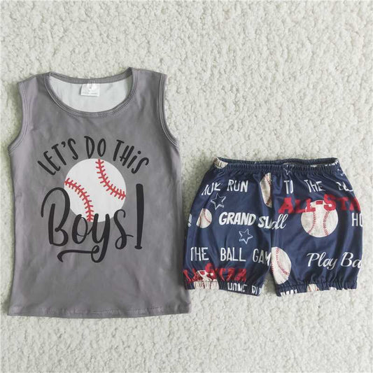 baseball boys summer sets short sleeve shirt and shorts 2pcs suit