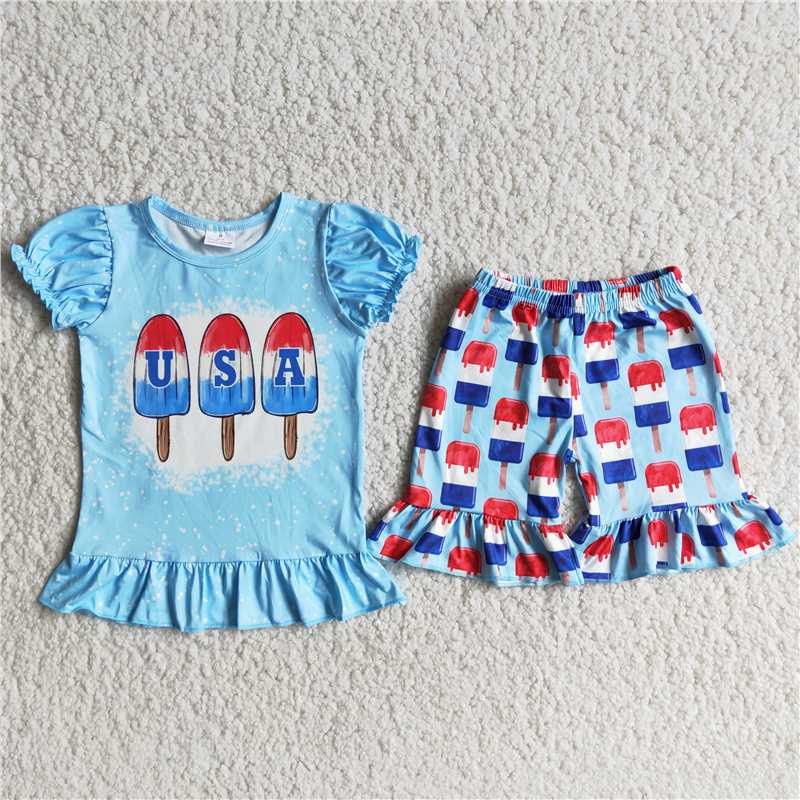 july 4th usa kids clothes popsicle boys match girls