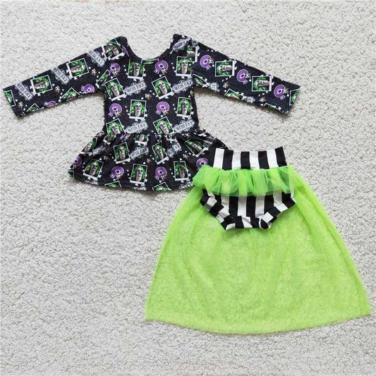 Halloween GREEN mesh tutu girls outfits