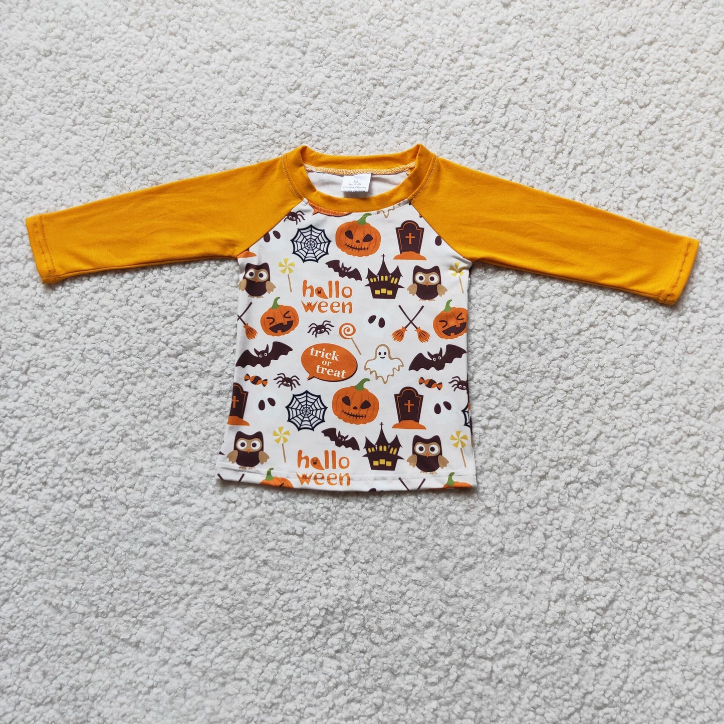 halloween pumpkin boys long sleeve shirt fall spring tops