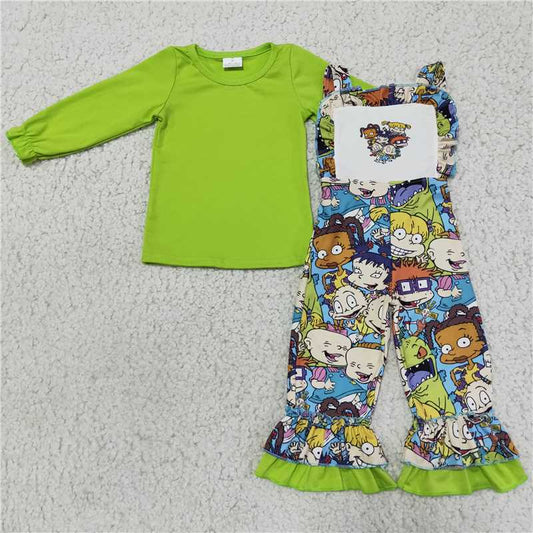 rugrats overall set girls suit kids clothes