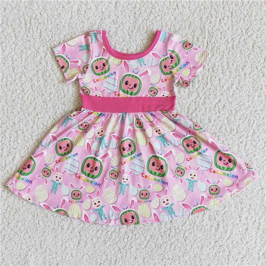 cartoon bunny egg girls dress easter skirt