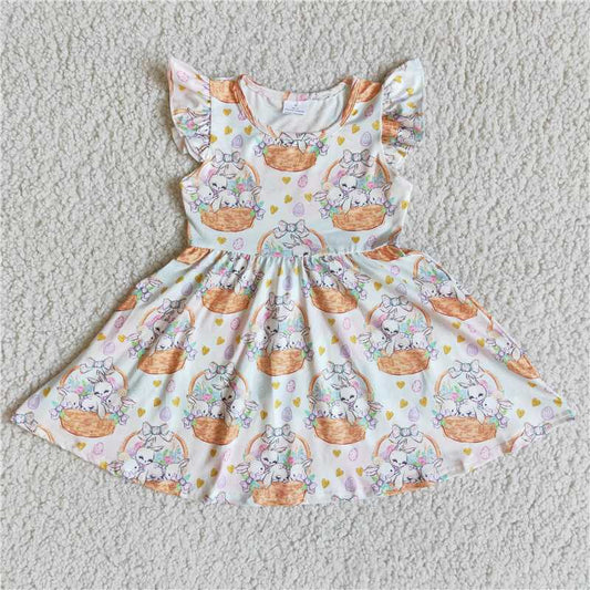 easter skirt Bunny girls dress kids clothes