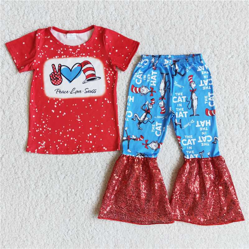 top & bell dr.seuss girls set kid clothes