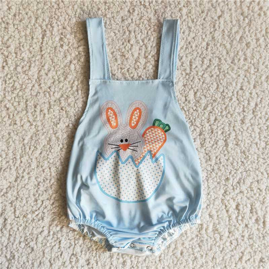 Carrots bunny romper rabbit bubbles boy easter jumpsuit