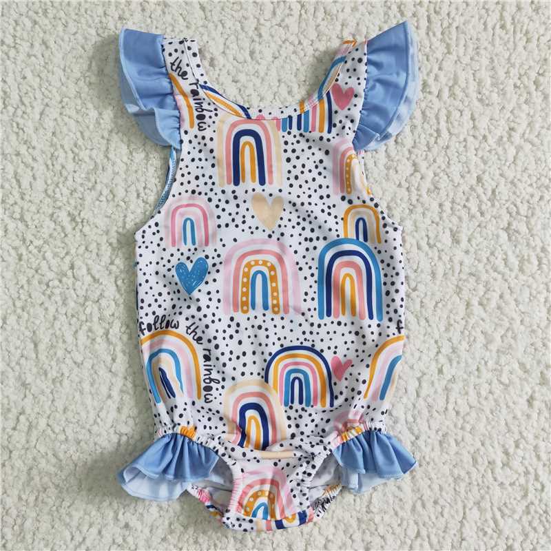 rainbow girls swimsuit bathing suit