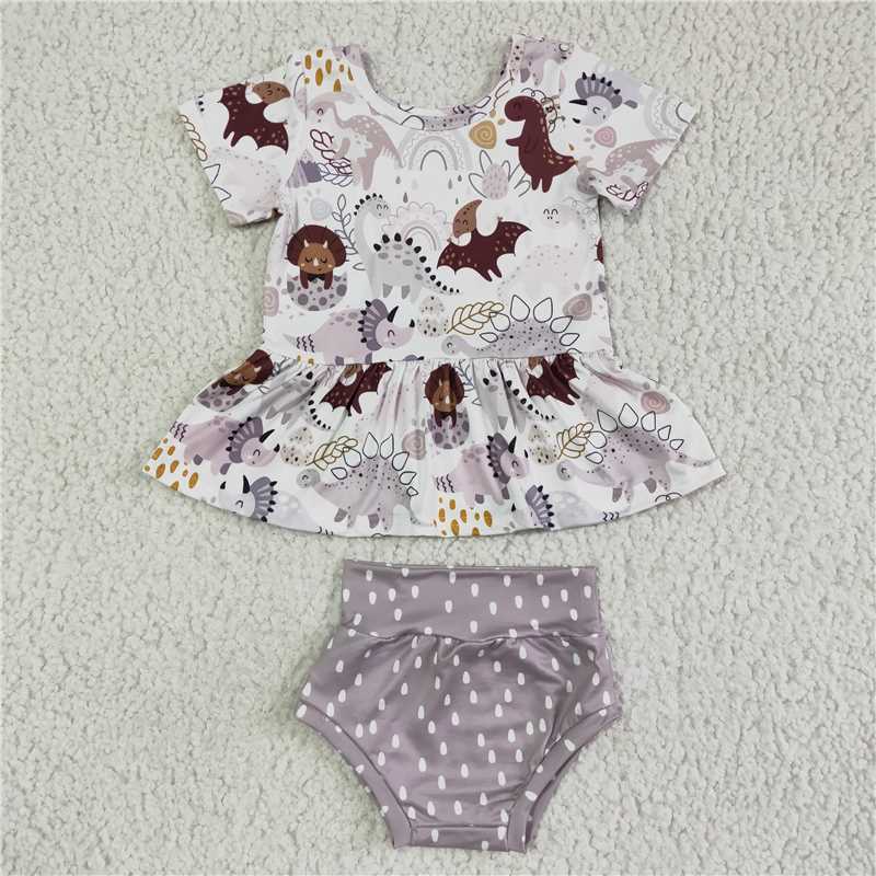 animal kids Girls bummies sets