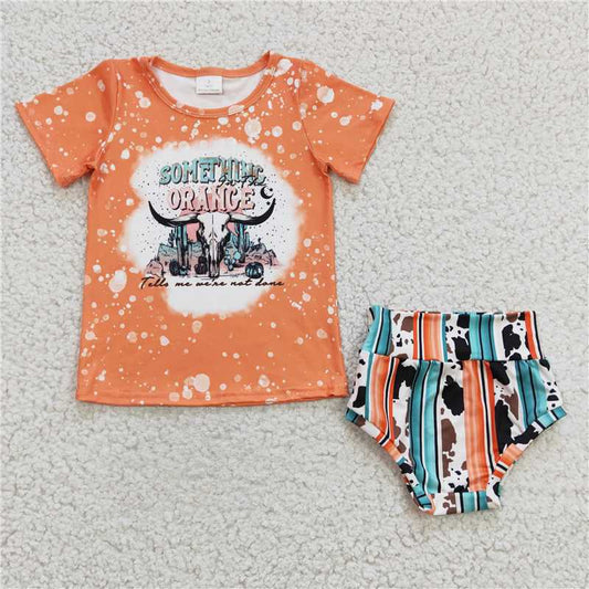 GBO0069 western Girls baby bummies sets