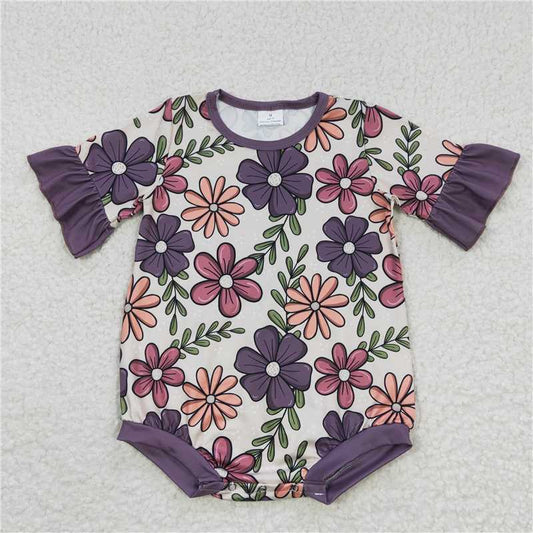 floral baby bubbles girls rompers