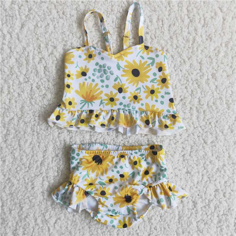 sunflower girls swimsuit summer bathing suit