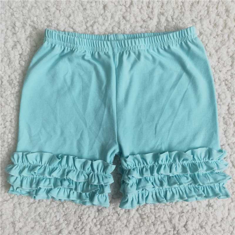 Rainbow Colorful Cotton ruffles Shorts girls clothes